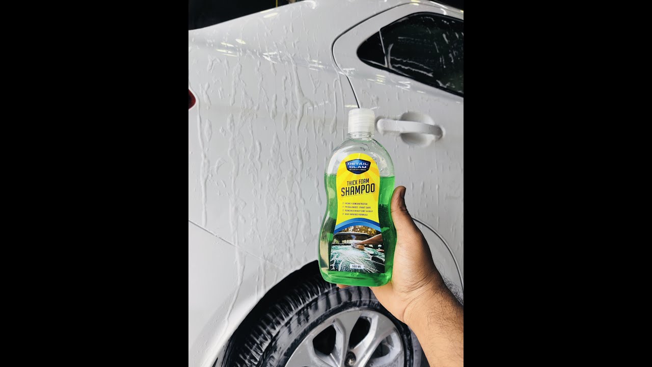 DETAIL GLAM Thick Foam Deep Gloss Shampoo for Car & Bike Wash | Deep Gloss | Gentle Clean