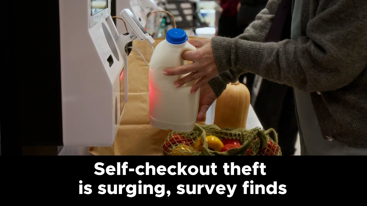Self-checkout theft is surging, survey finds