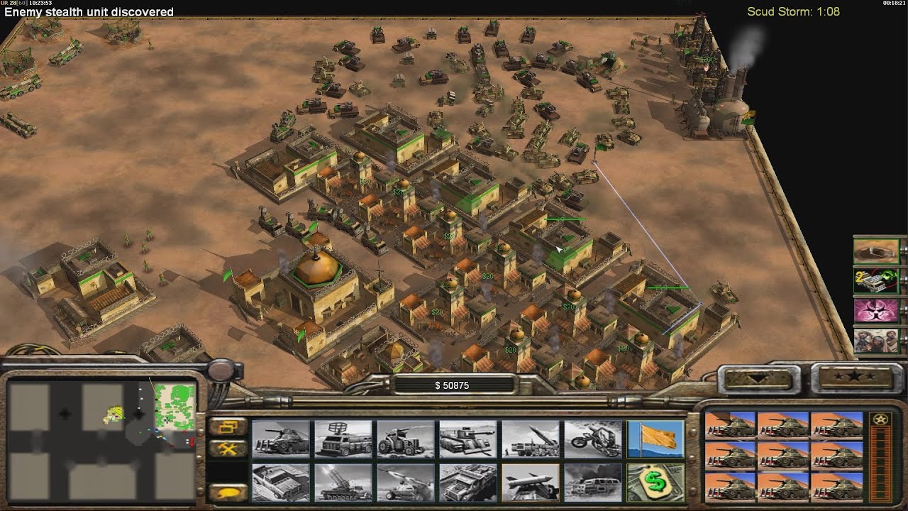 GLA - Command & Conquer Generals Zero Hour - 1 vs 7 HARD Gameplay