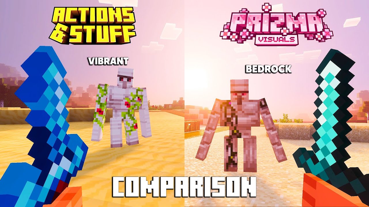 ACTIONS & STUFF Vibrant Visuals vs PRIZMA VISUALS Shader COMPARISON