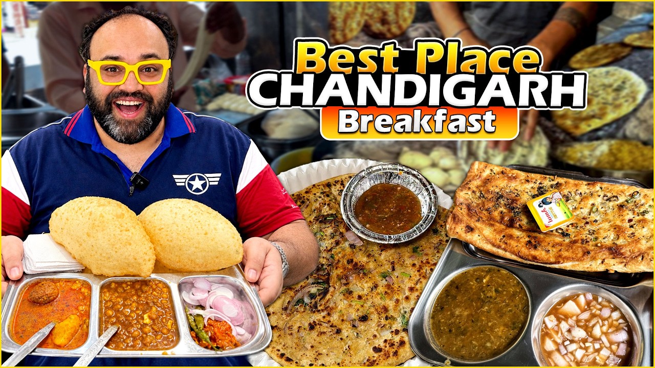 Chandigarh Mein Subah-Subah Kiya DIL SE DESI Breakfast! 😍 | Paranthe, Chole Bhature & Lassi