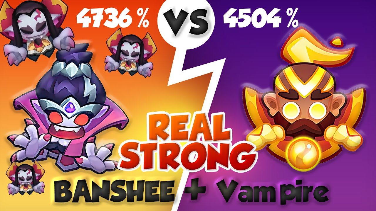 BANSHEE + Vampire (4736%) BEATs Monk (4504%) | 99 Billion | PVP Rush Royale