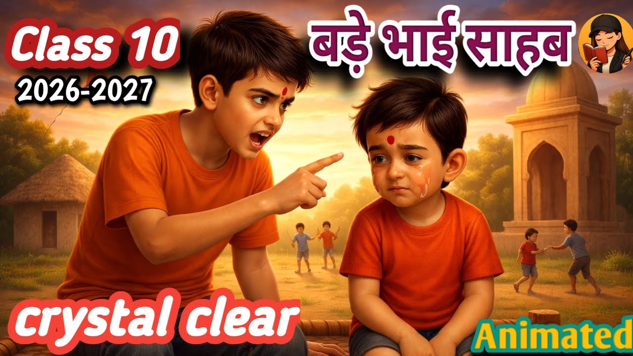 Bade Bhai Sahab Class 10 || bade bhai sahab animation explanation hindi 