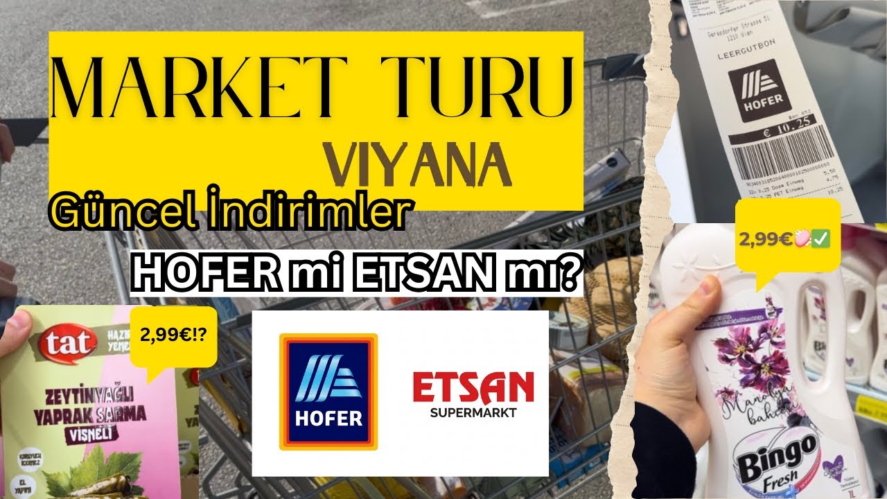 Viyana Market Turu: Arkadaşımla 4 Farklı Market Gezdik! (Hofer, Etsan, DM...)