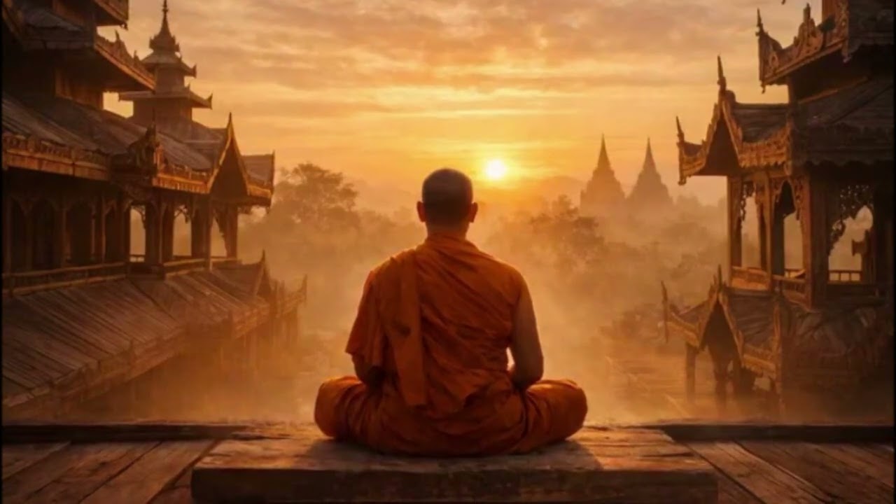 1 Hour Monk Meditation at Sunrise Temple for Calm, Focus and Inner Clarity