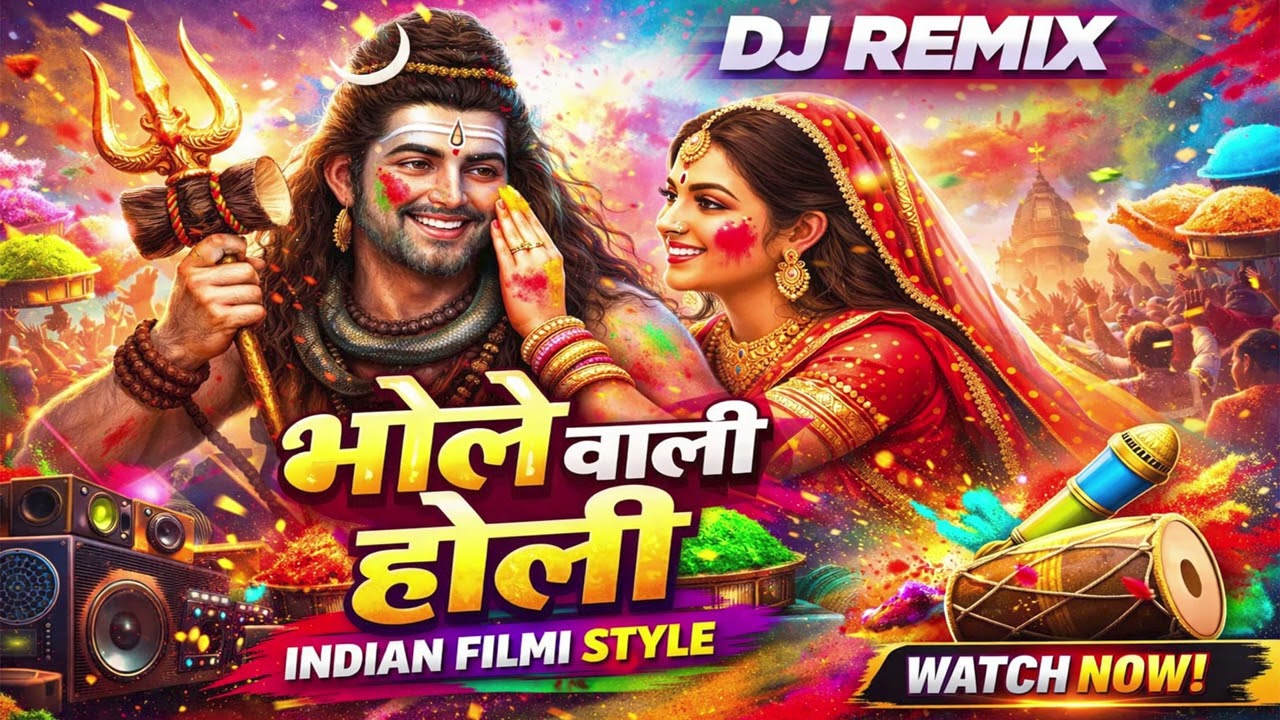 DJ REMIX  भोले वाली होली 2026 | Indian Filmi Style Holi Song Bholenath Special EDM Trance WATCH NOW