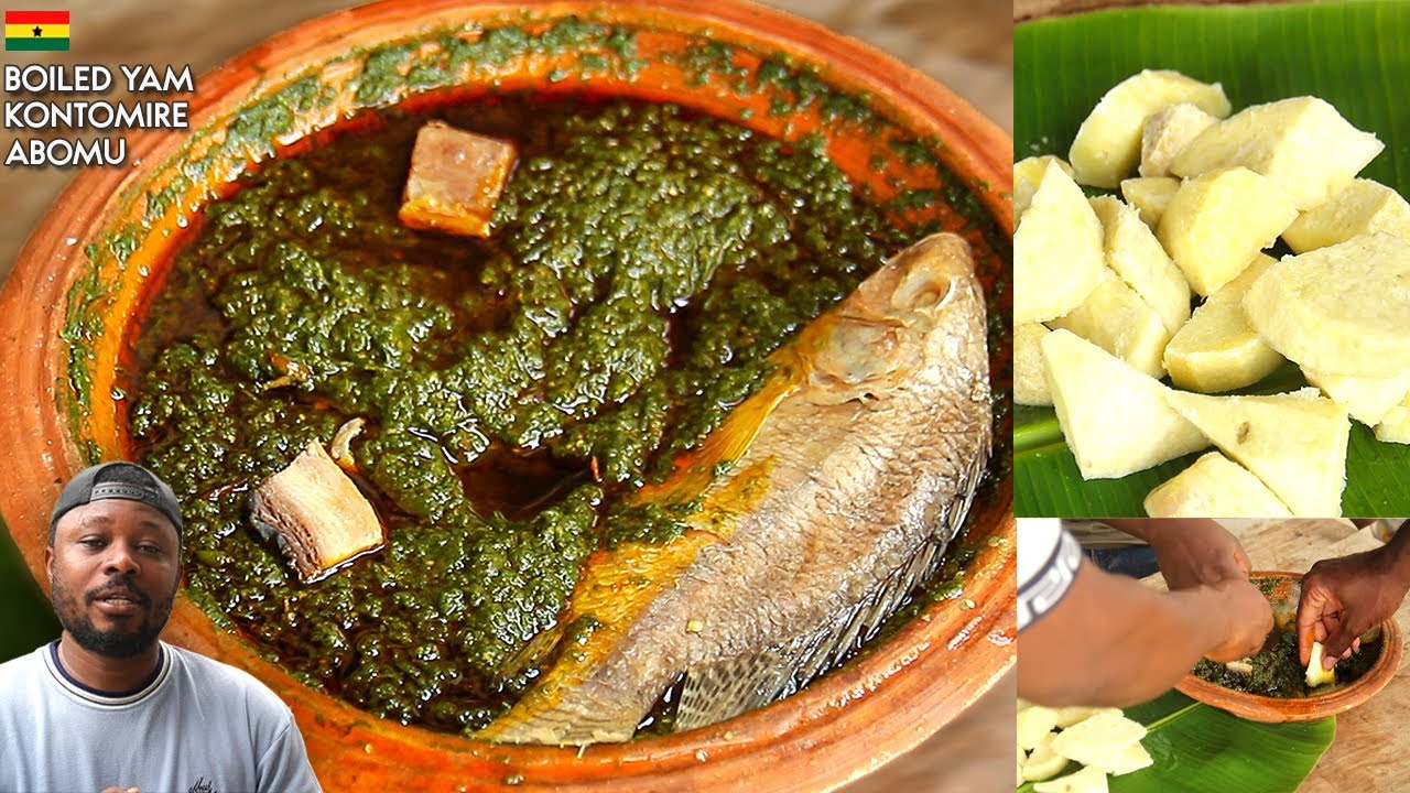 Quick Hot Lunch - How To Make Perfect Boiled Yam And Authentic Spicy Kontomire Pepper Sauce