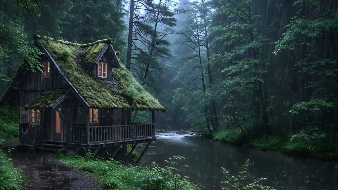 Soothing Heavy Rain in the Forest | Peaceful Nature Sounds for Relaxation and Restful Sleep