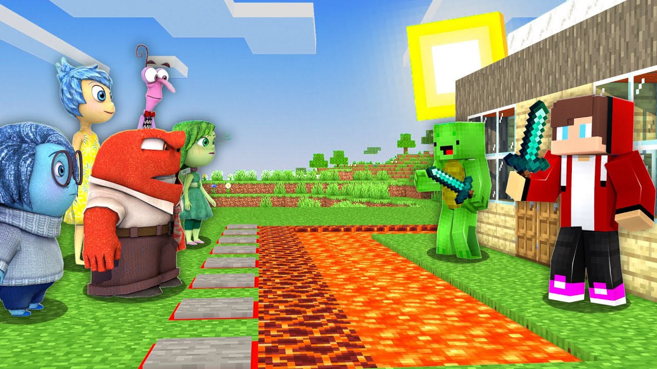 Inside Out vs Security - Mikey & JJ - Minecraft Animation