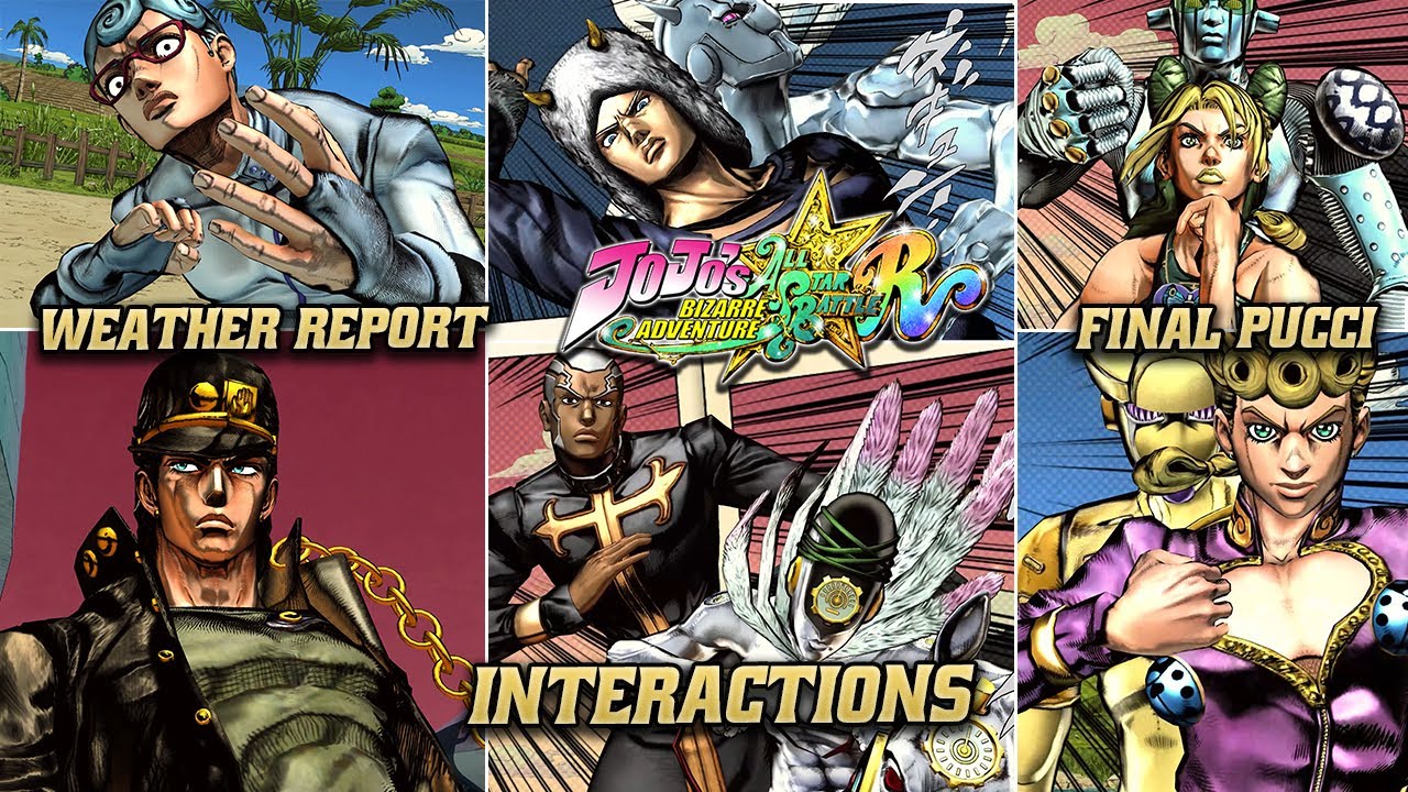 Weather Report and Final Pucci's Interactions | JoJo's Bizarre Adventure: All-Star Battle R