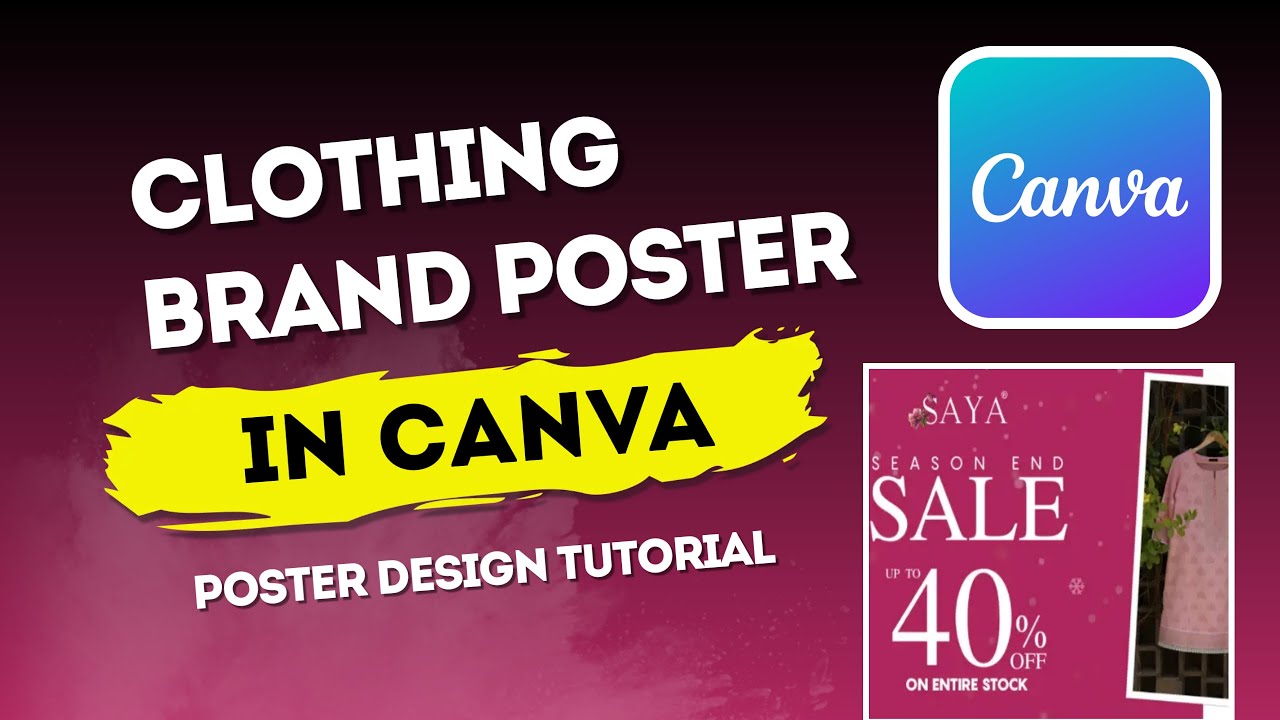 How to Make a Professional Clothing Brand Poster on Canva Mobile 2025