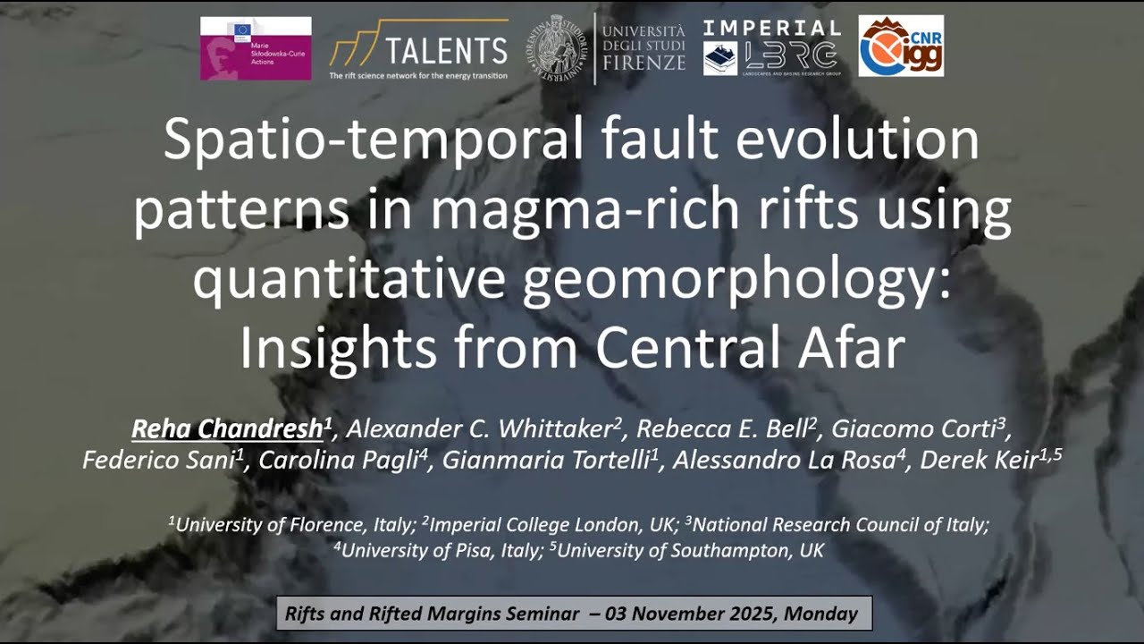85.1 Reha Chandresh - Fault evolution patterns in rifts using geomorphology - Central Afar, Ethiopia