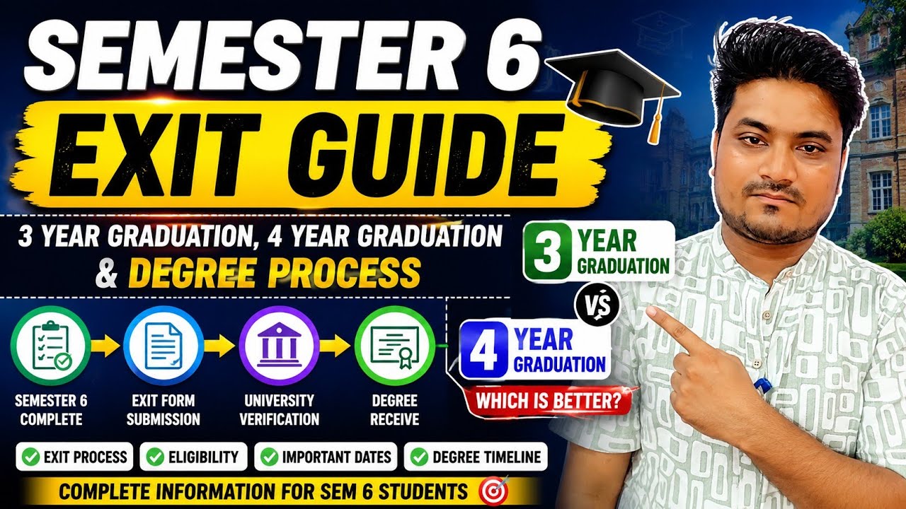 Semester 6 Exit Guide | 3 Year Graduation, 4 Year Graduation & Degree Process