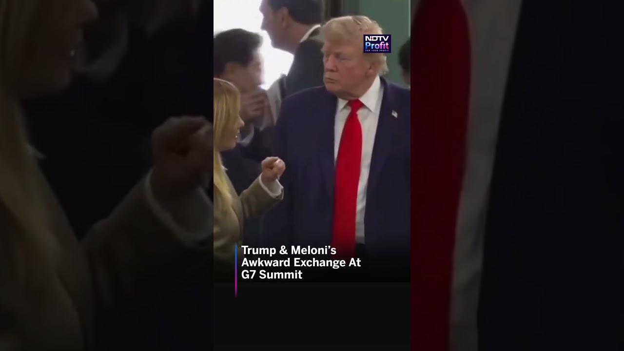 Trump-Meloni G7 Moment Goes Viral As Cameras Catch Awkward Exchange | #shorts