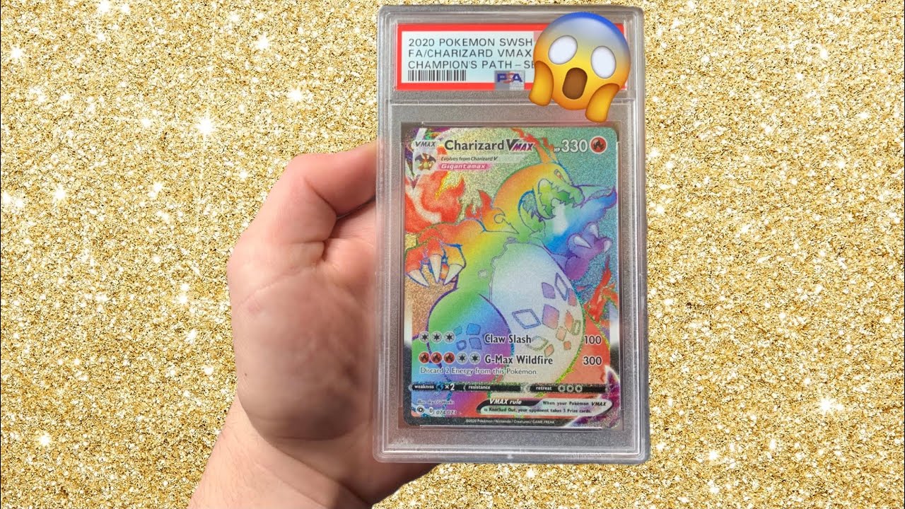 UNBOXING MY FIRST EVER POKEMON PSA RETURN | RAINBOW CHARIZARD VMAX
