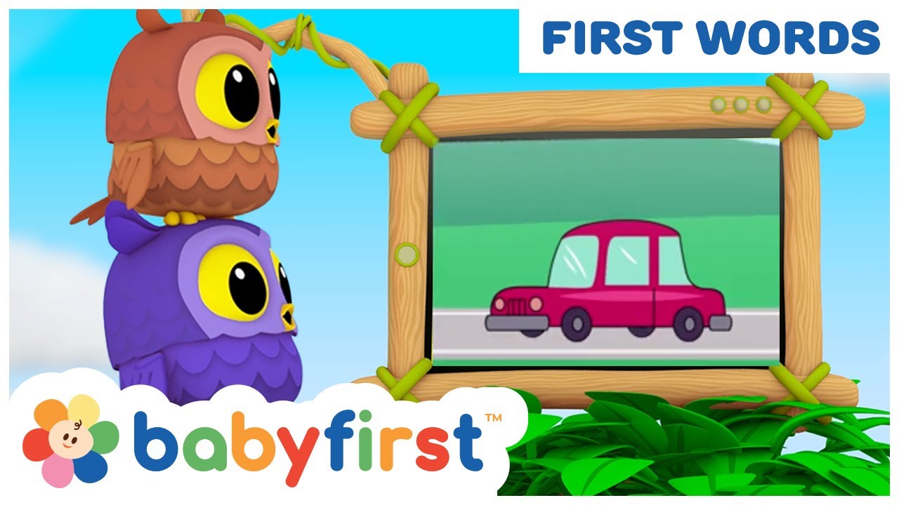 New Episode! - Hoot, Scoot & What | Learn First Words | Veggies & Vehicles for Babies | BabyFirst TV