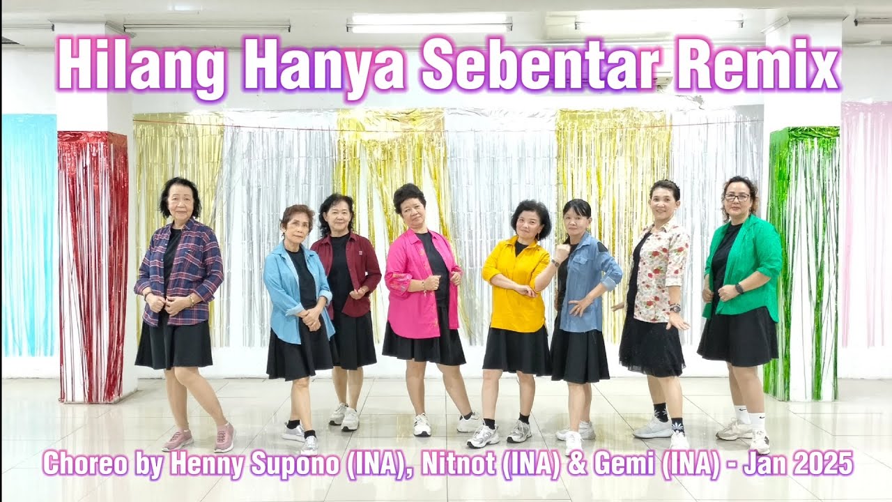 Hilang Hanya Sebentar Remix Line Dance // Choreo by Henny Supono, Nitnot & Gemi (All INA) - Jan 2025