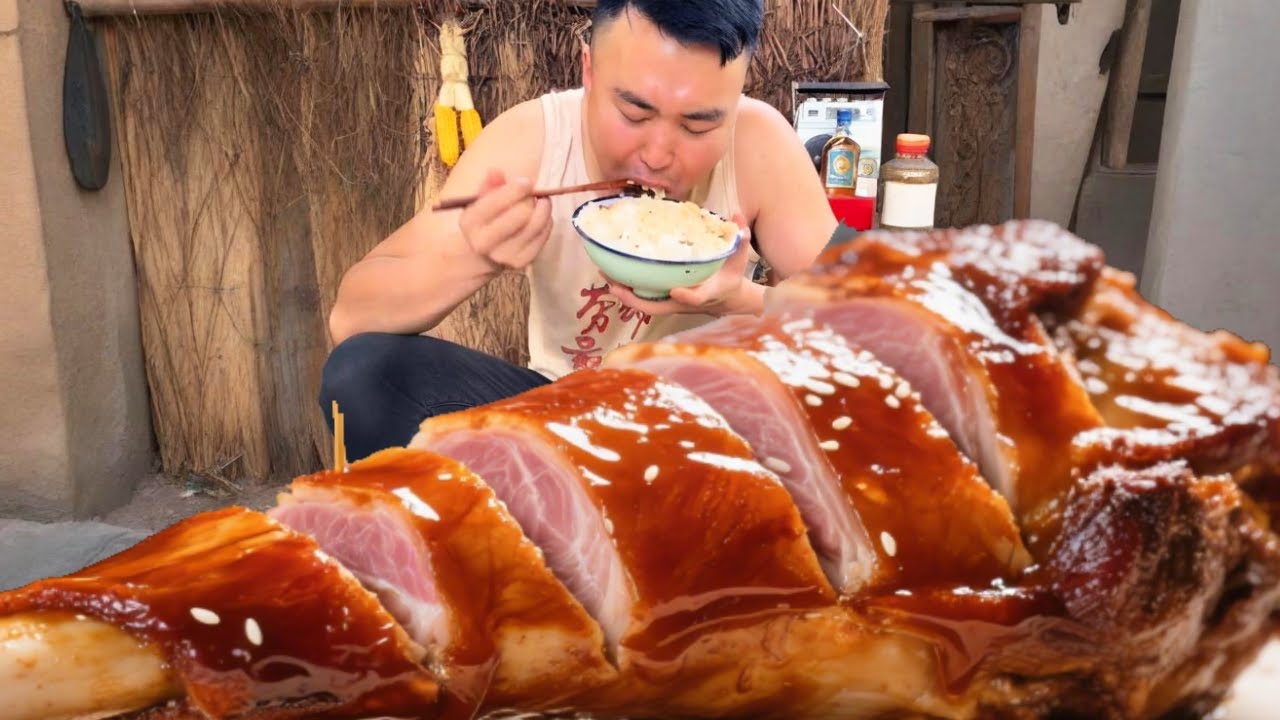经典红烧羊腿的做法！肉质软烂脱骨，大口啃着吃着超满足【包峰的山村生活】