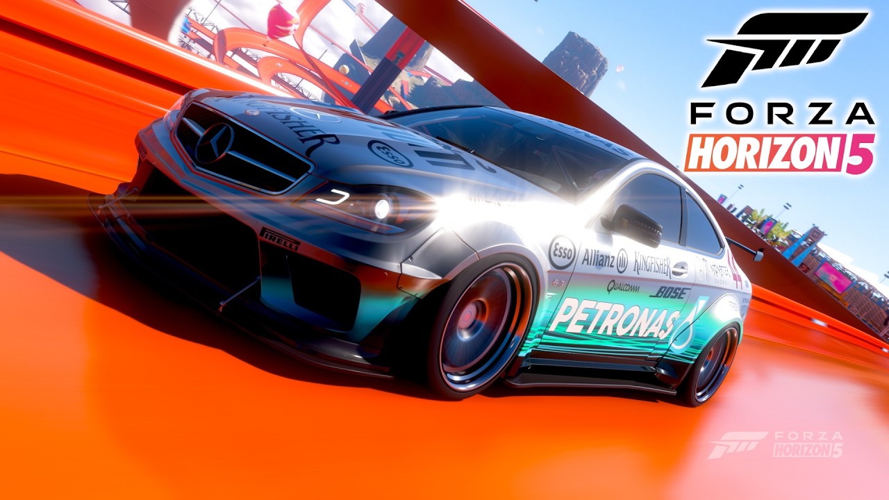 ¡El Mercedes Benz C 63 AMG Black Series IMPRESIONA en pistas de Hot Wheels! - Forza Horizon 5