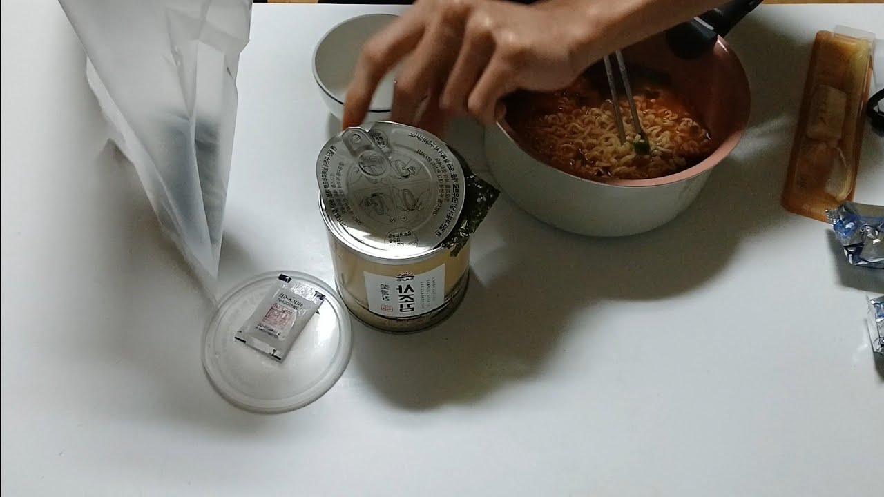 너구리 라면 저녁 먹방 ×4배속 #너구리라면 #라면 #라면먹방 #먹방
