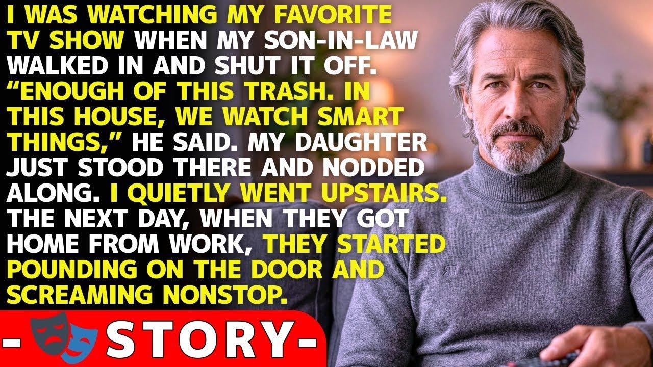 I was watching my TV show when my son in law shut off the TV.'' enough of this trash . The next day