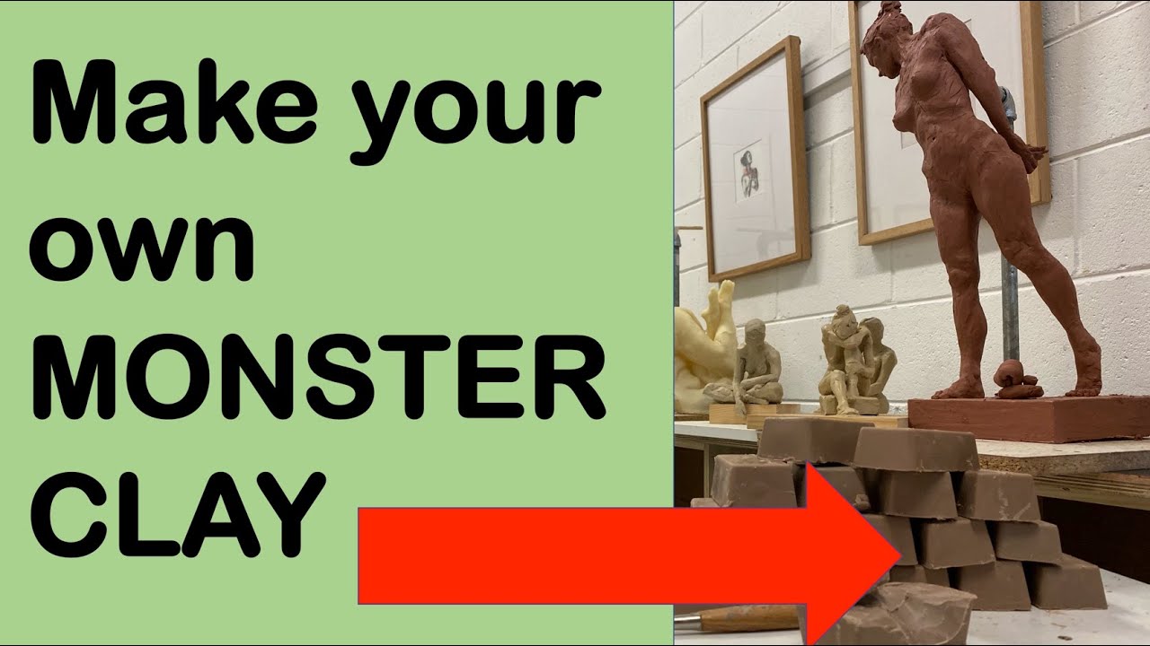 How to make your own version of MONSTER CLAY at home - homemade oil based clay