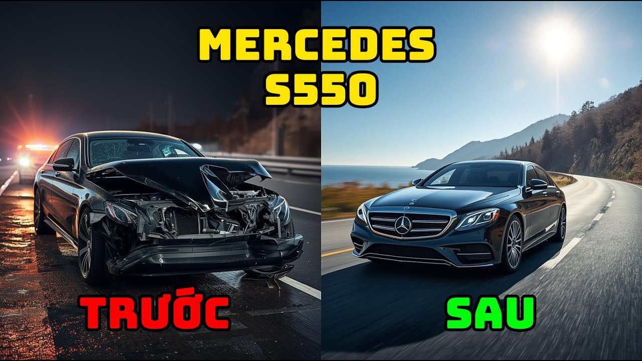 Phục Chế Siêu Xe: Hồi Sinh Mercedes S550 Tai Nạn Thành Siêu Phẩm Gần Như Mới!