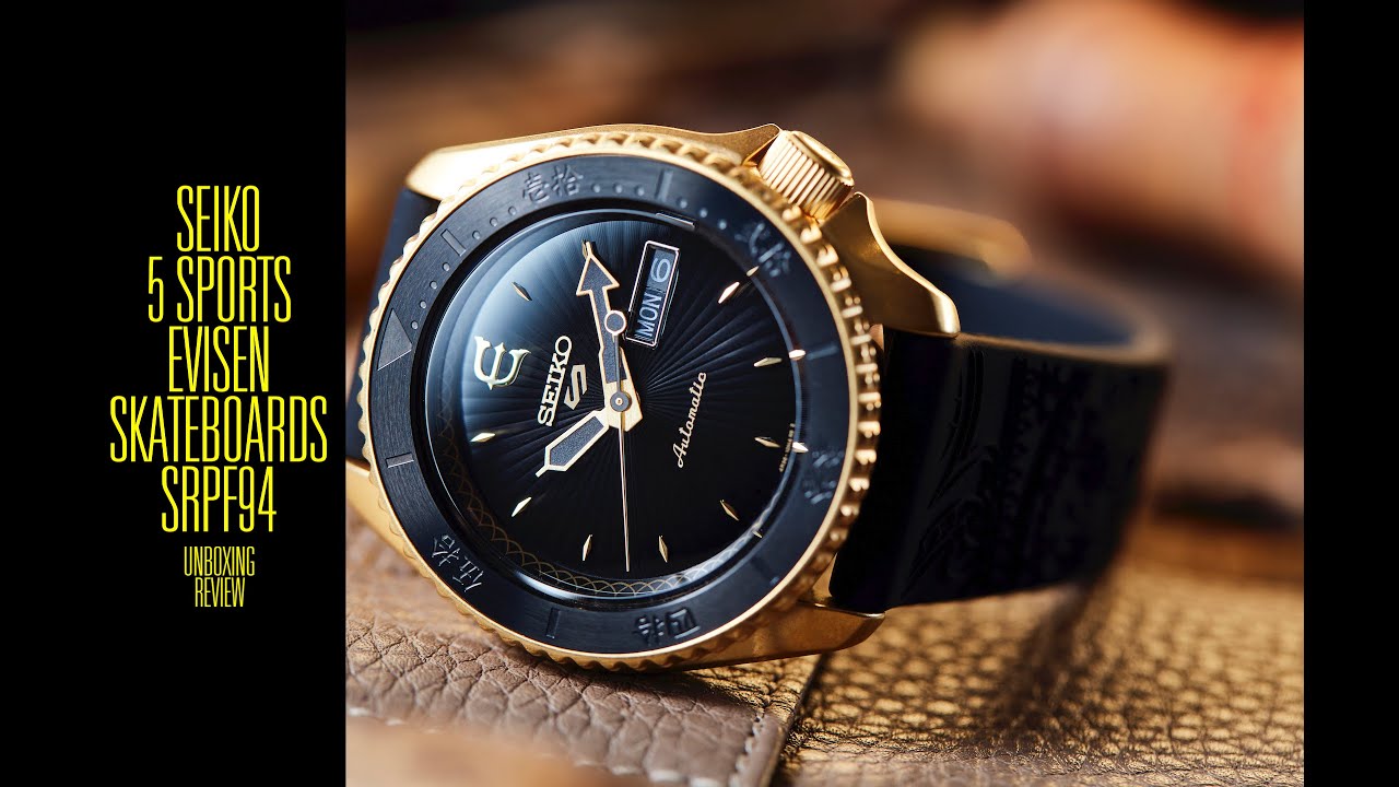 Seiko 5 Sports Evisen Skateboards Automatic SRPF94 Watch | Unboxing e Review | Valjoux Relogios