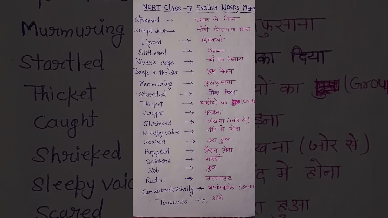 The Day The River  Spoke/unit 1(learning togather)/ncert poorvi book/class7