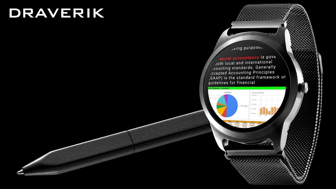 Draverik Watch 2: Smart Zegarek do szkoły, na studia i sesje nie Ściąga z bezprzewodowym długopisem.