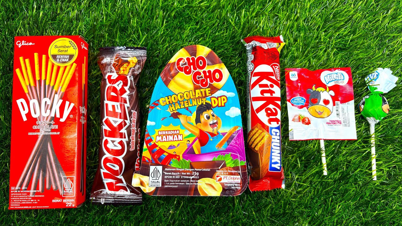 ASMR Most Popular Candys / some lots of colorful rainbow lollipop candy / unpacking chocolate eat