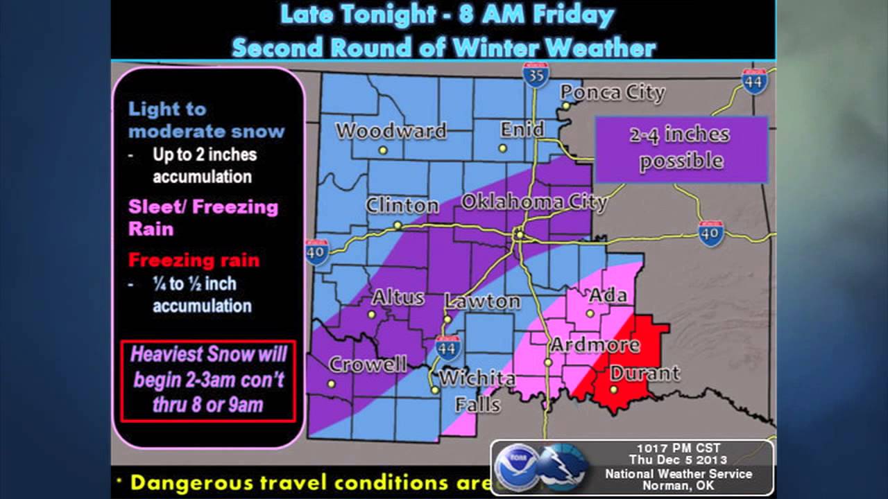 Oklahoma Weather Forecast: Friday, Dec. 6, 2013
