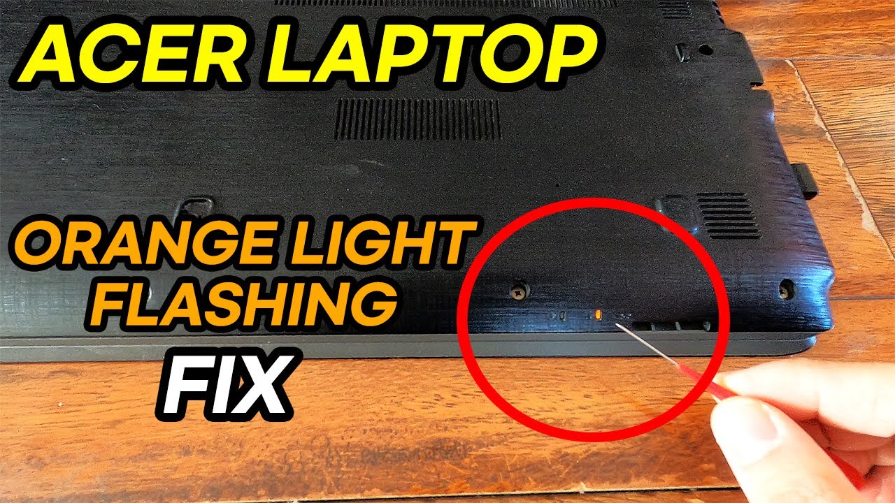 Устранение мигания оранжевого индикатора на ноутбуке Acer E5-773G