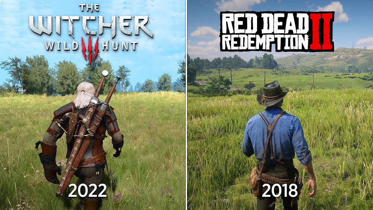 The Witcher 3 против Red Dead Redemption 2 - Сравнение Деталей