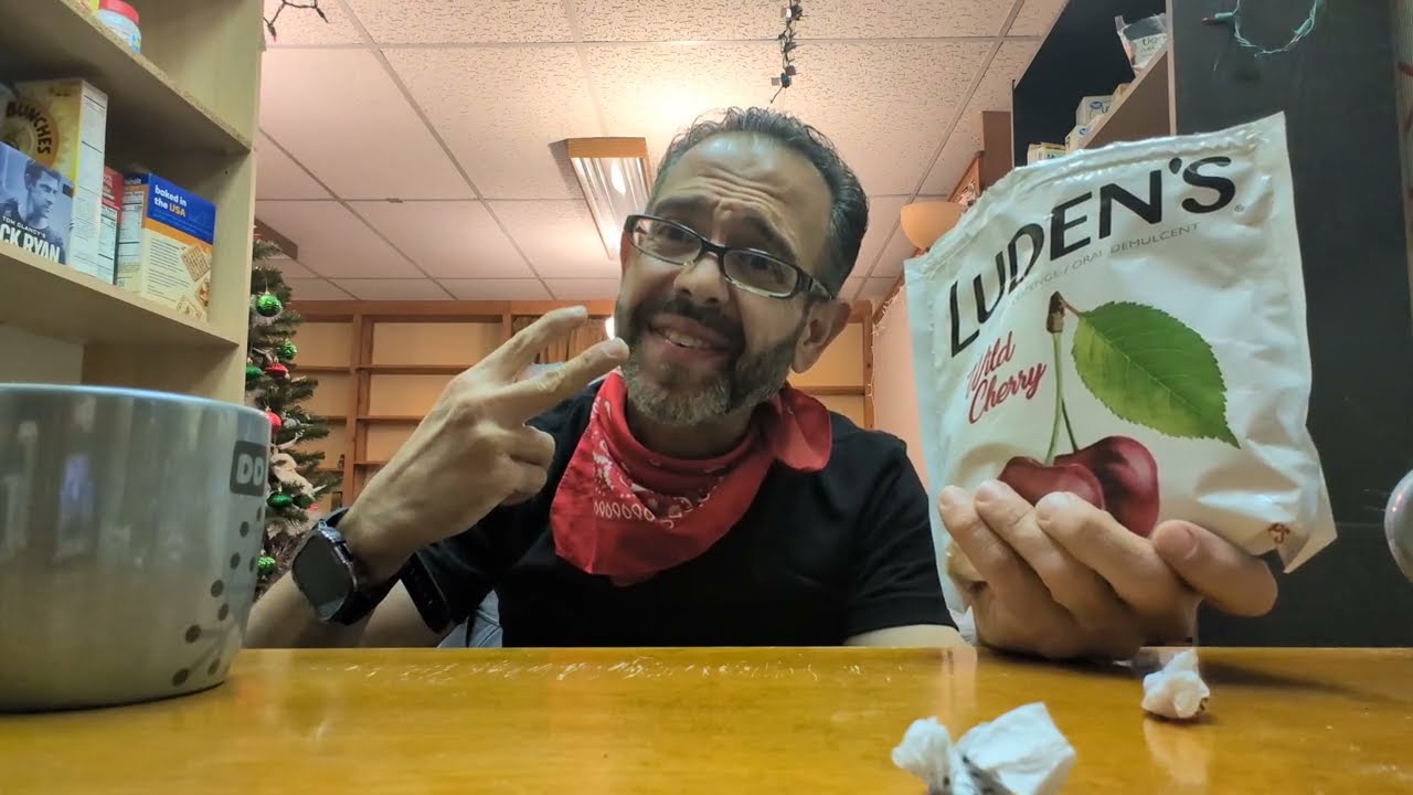 ASMR. Drinking Coffee While Eating Cough Drops!! 