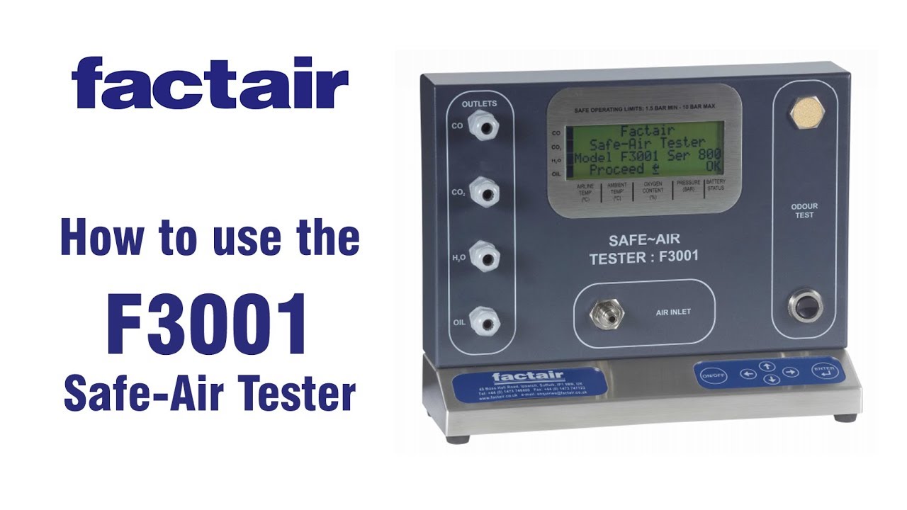 How to use the F3001 Safe Air Tester | Factair