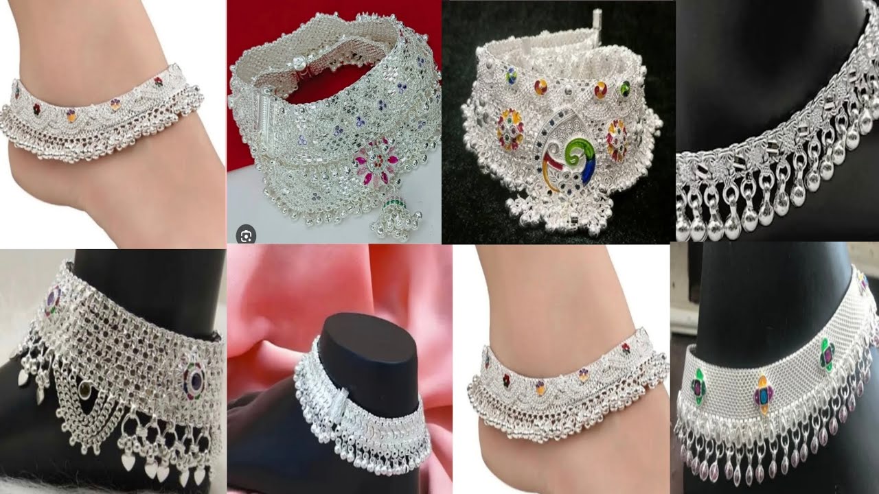Shadi me pahne ke liye pajeb payal design // silver anklets design weight and price #silver #viral