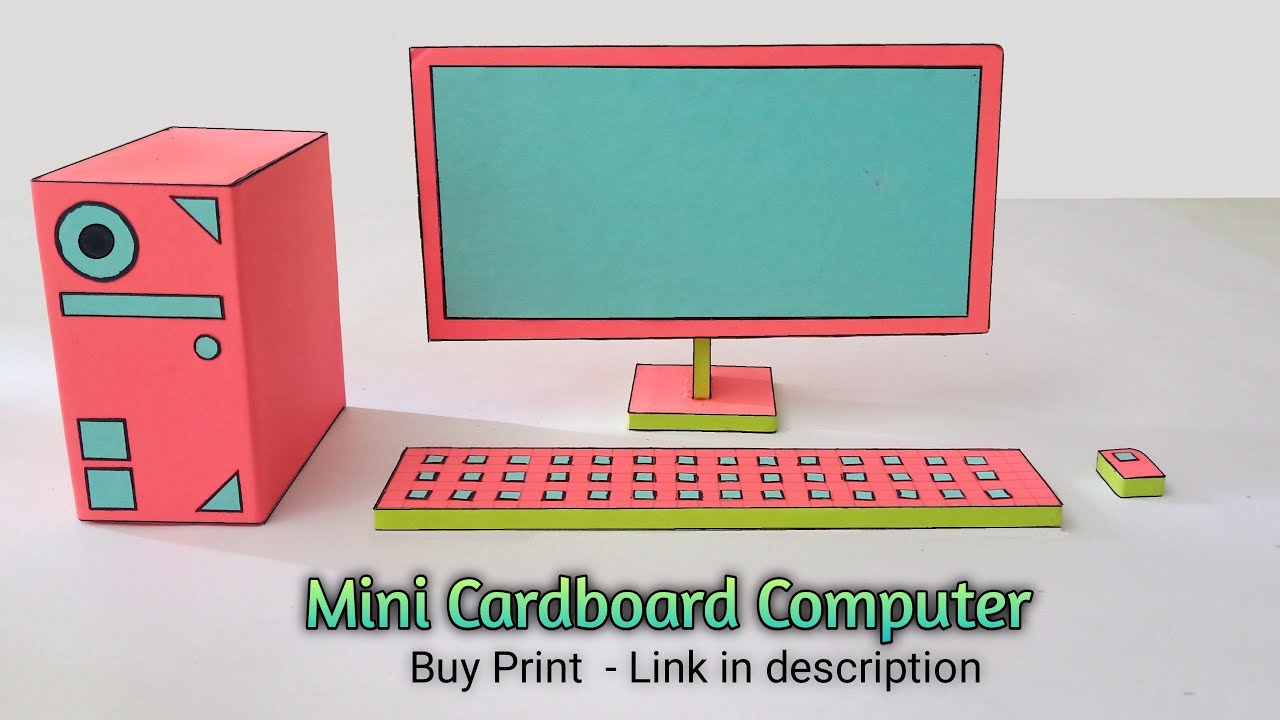 How to make Mini Cardboard Computer | Cardboard Computer | DIY Mini Computer