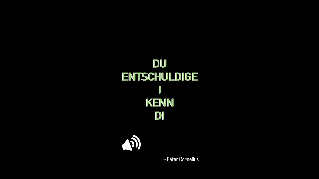 Du entschuldige I kenn di ~ Peter Cornelius ~ Cover by Anna-Lena