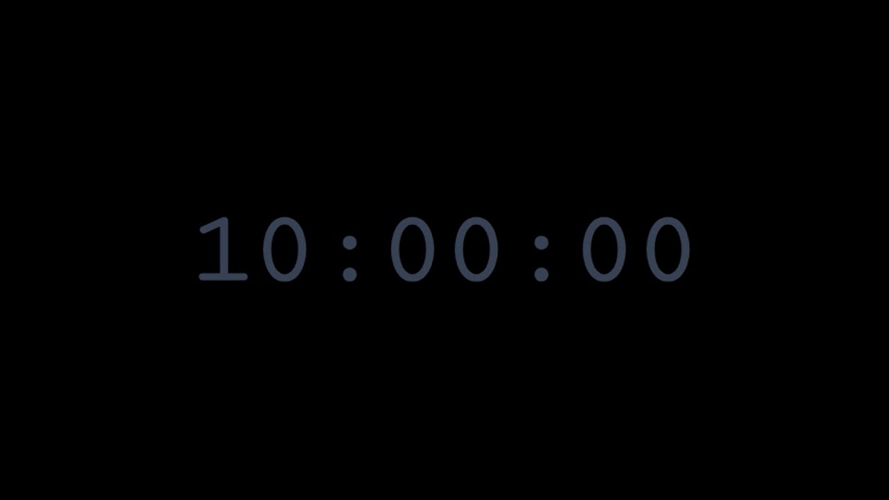 10-Hour Totally Silent Timer (black screen)
