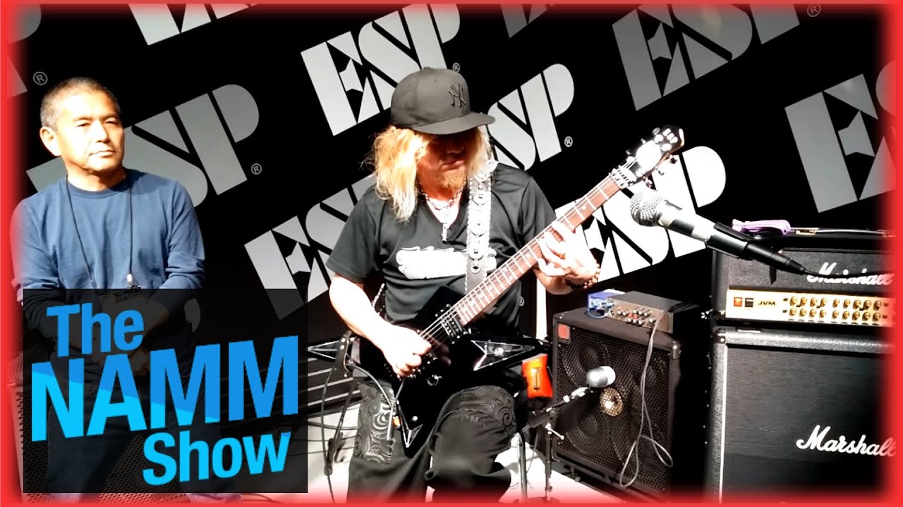 Fan Asks Akira Takasaki to Play Classic LOUDNESS Riffs - ESP at NAMM Show (HD)