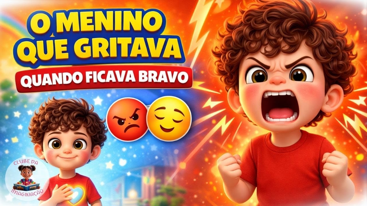 O Menino que Gritava Quando Ficava Bravo 😡 História Infantil | Clube da Imaginação