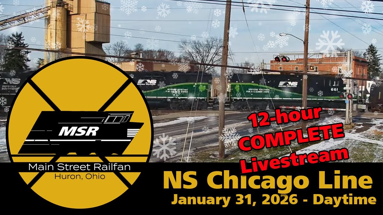 January 31, 2026 #1 - Huron, Ohio, USA | LIVE Train Camera