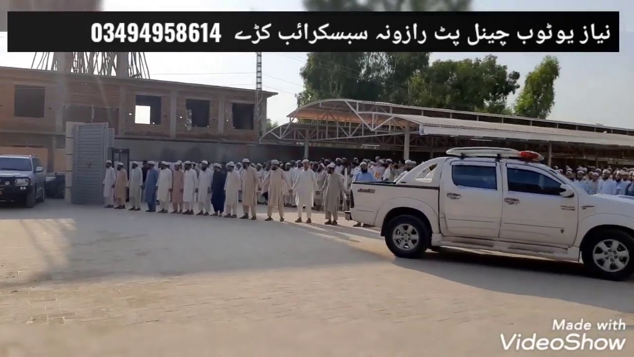 استقبال مولانا فضل الرحمان صاحب کے کاٹلنگ بابوزو مدرسے میں مفتی حماد اللہ