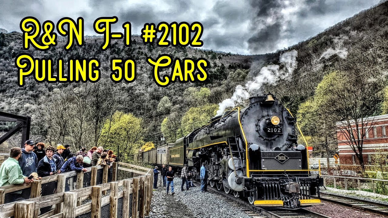 Reading & Northern 2102 - Pulling 50 Coal Hoppers (4/26/2022)