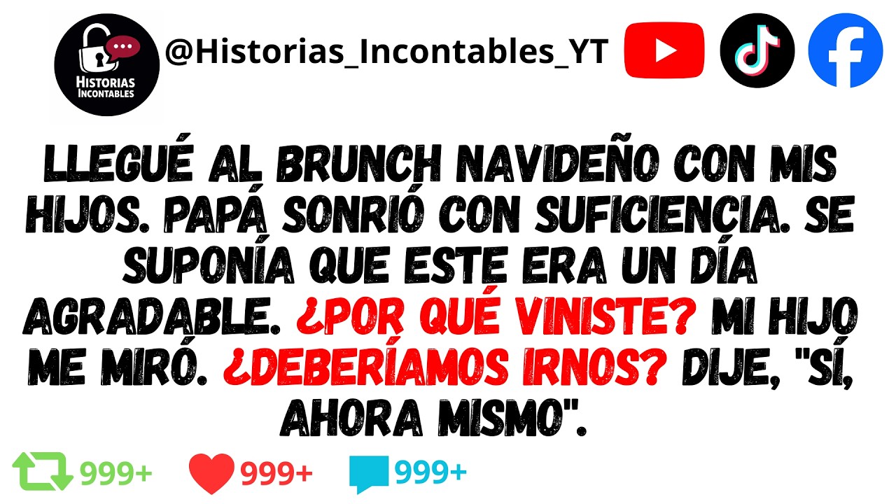 Llegué al brunch navideño con mis hijos y una sola frase de mi padre hizo que todo se congelara