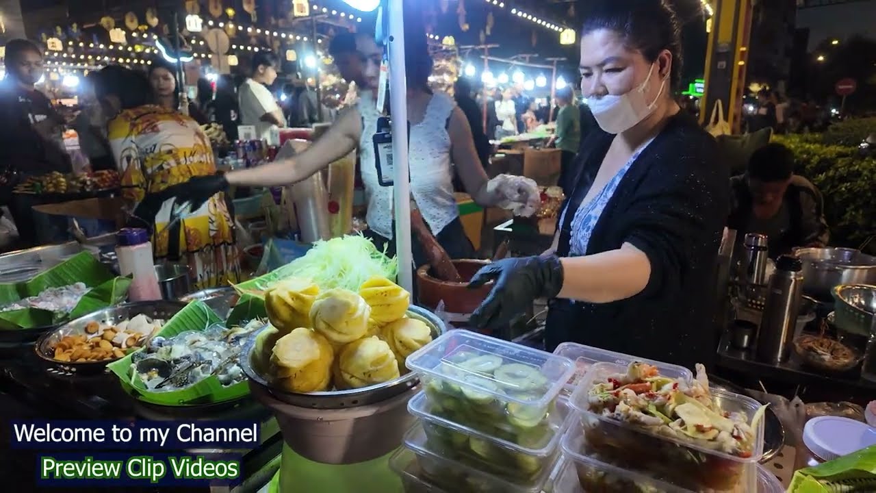Unbelievable CAMBODIAN Street Food Tour 2026 - Sunday Walk Riverside Food Market, Phnom Penh #1006