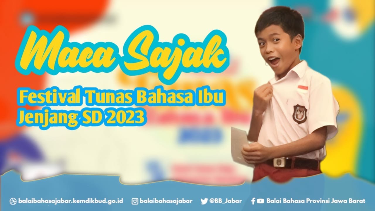 Pemenang 1 Putra, Maca Sajak Jenjang SD, FTBI Jawa Barat dan Banten 2023