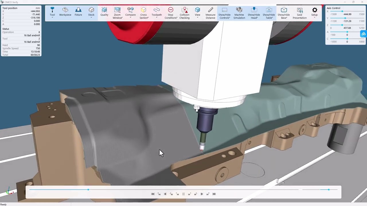Mastercam 2026 R2  simulation with Cimco Verify