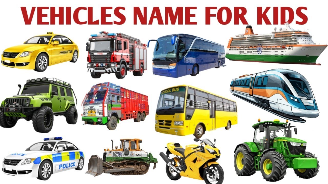 Transport Vehicles for Kids 🚗 | Car, Bus, Truck, Train | Learn Vehicles | Niki Kids World